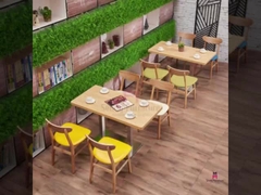 Bois arrière incurvé classique dinant des chaises avec les meubles d'intérieur commerciaux de sièges en cuir