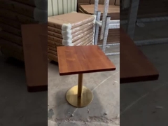 Épaisseur d'intérieur de la table de salle à manger durable 3/4/5cm de restaurant avec le visage en bois solide