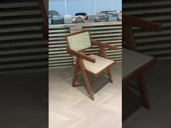 Rotin fabriqué à la main de style asiatique du sud-est dinant le cadre en bois solide Cane Dining Chair de chaises