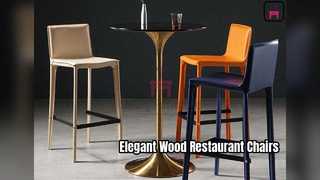 Chaises de restaurant en bois massif pour une salle à manger élégante