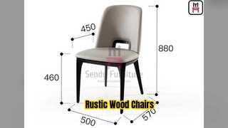 Chaises de restaurant en bois rustique pour ambiance